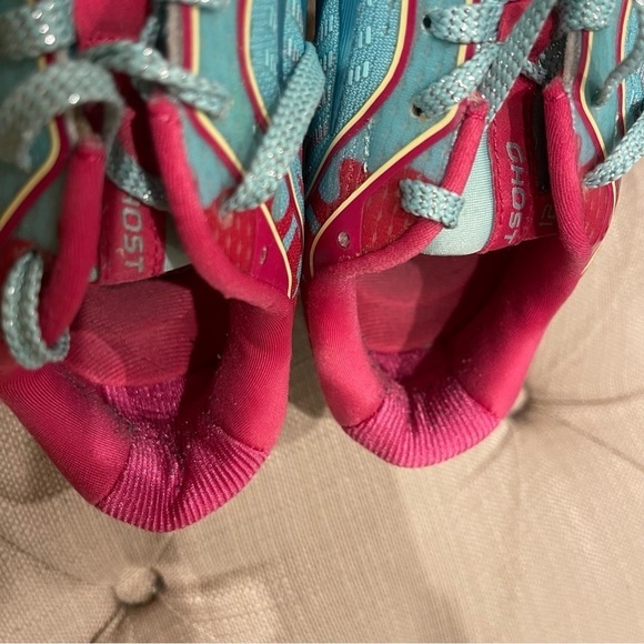 Brooks Ghost 12 Zappos 20th Anniversary Running Shoes Womens Size 8.5 Blue Pink - Picture 8 of 11